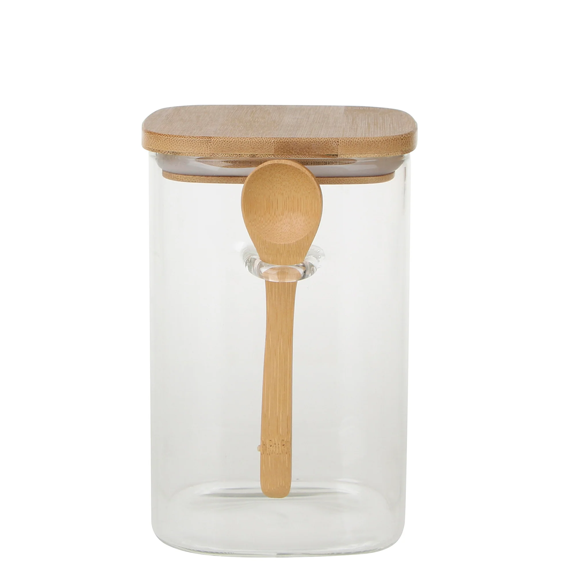 Glass&Spoon Jar 10x13Bamboo