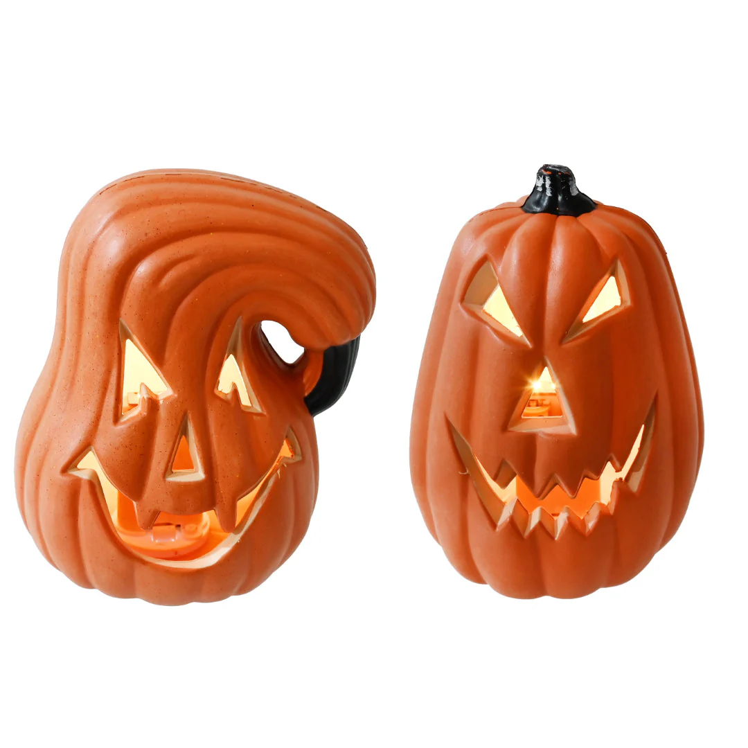 Gleaming Jack-O'-Lantern Battery Operated 15cm Assorted