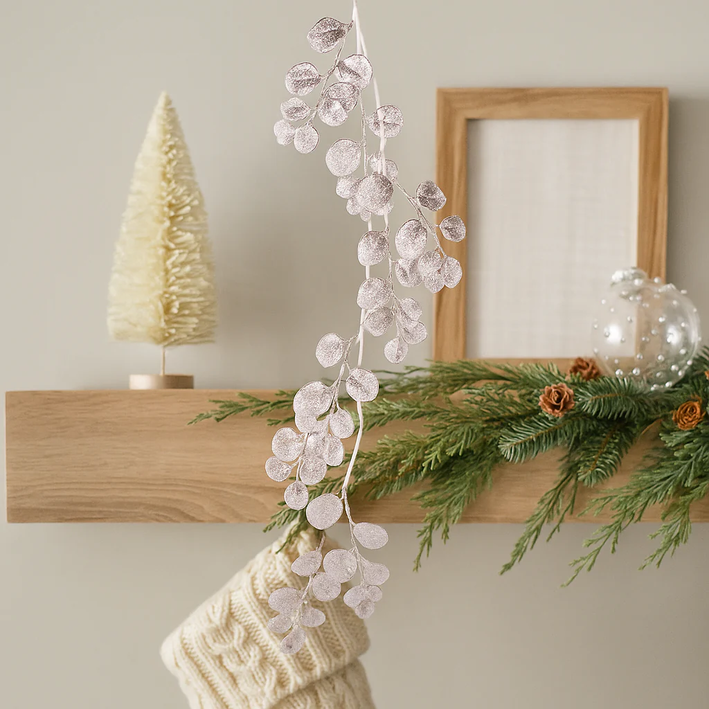Glitter Garland 120cm Silver