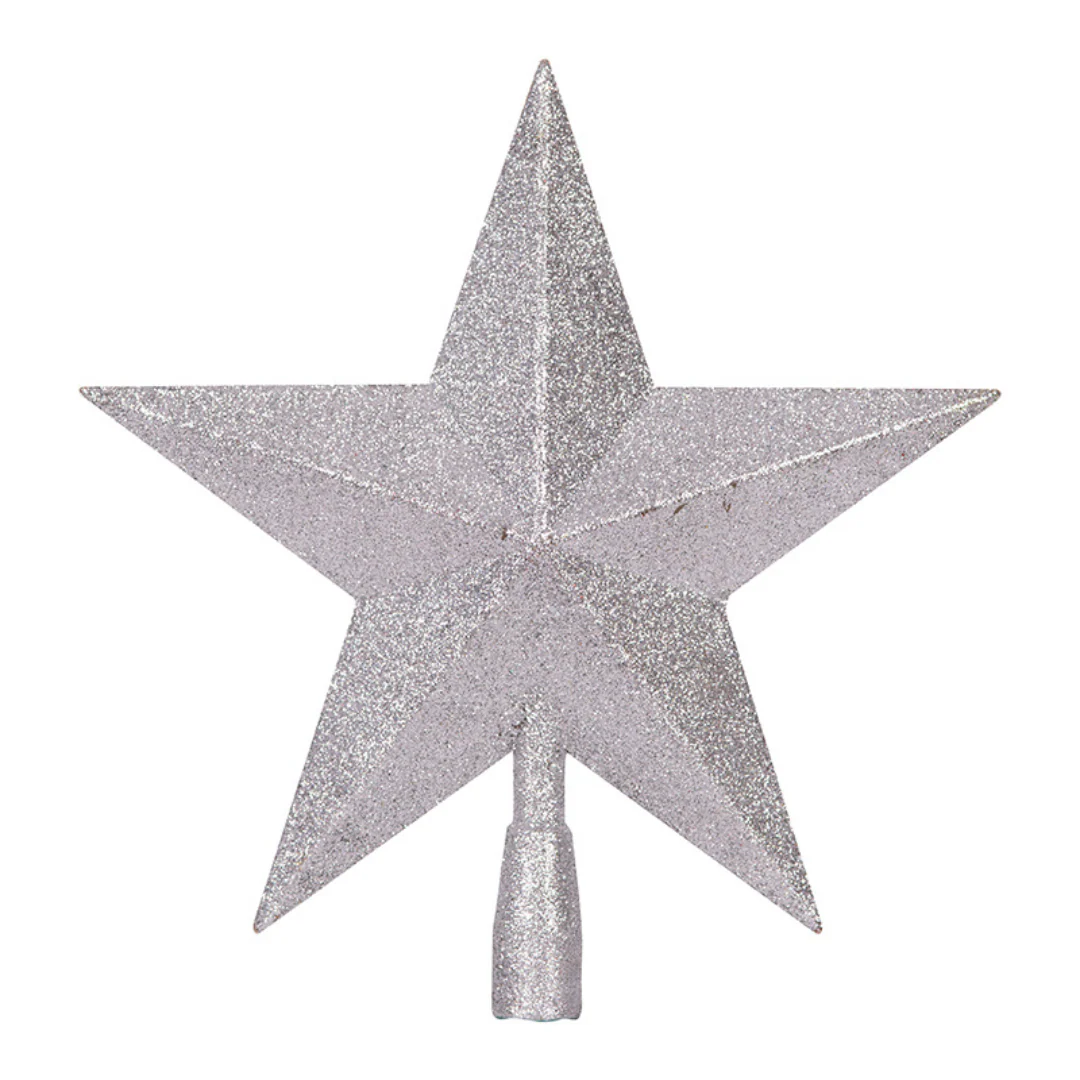 Glitter Star Tree Topper 29cm Silver - Image 3