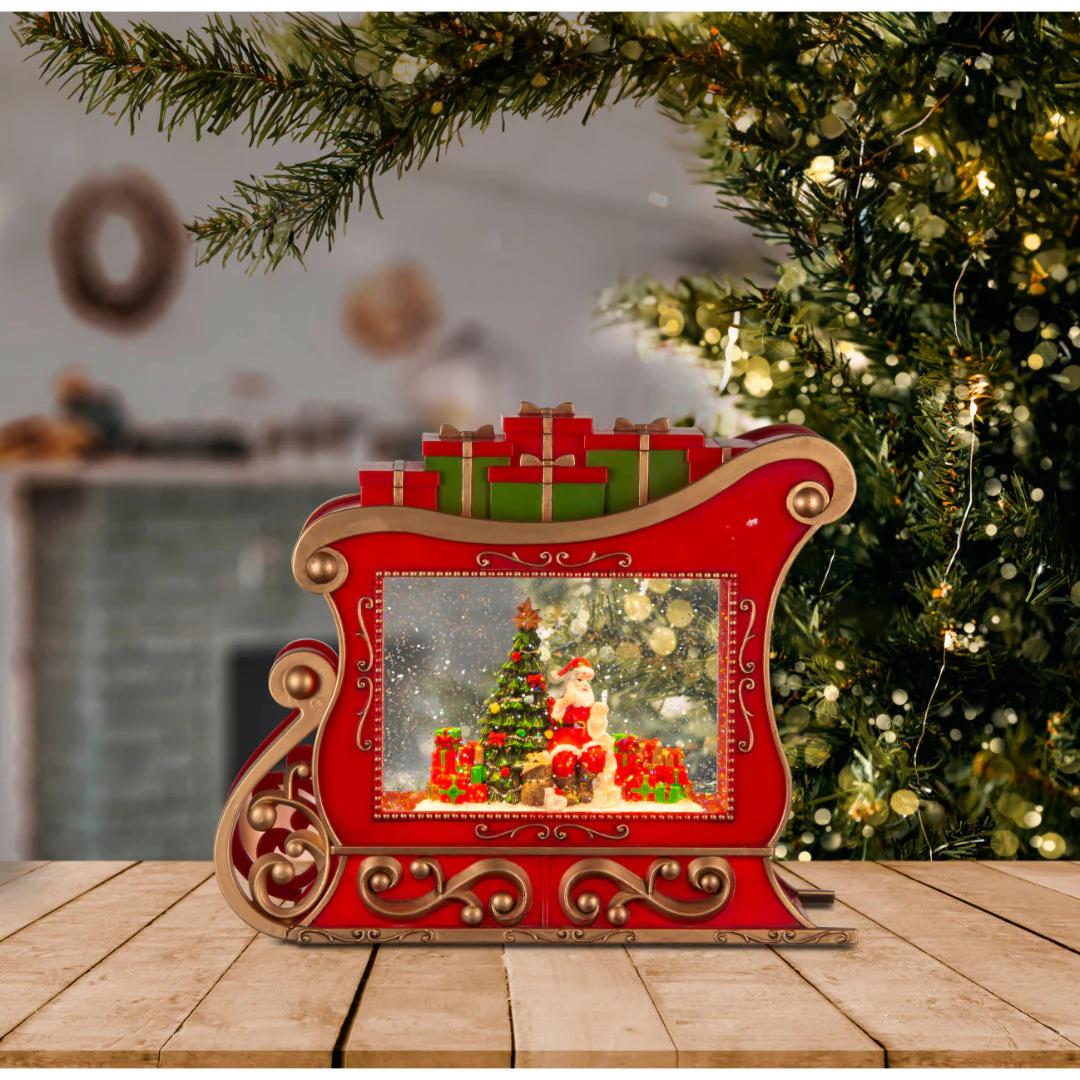 Glitter Swirl Music Christmas Sleigh USB - Image 3