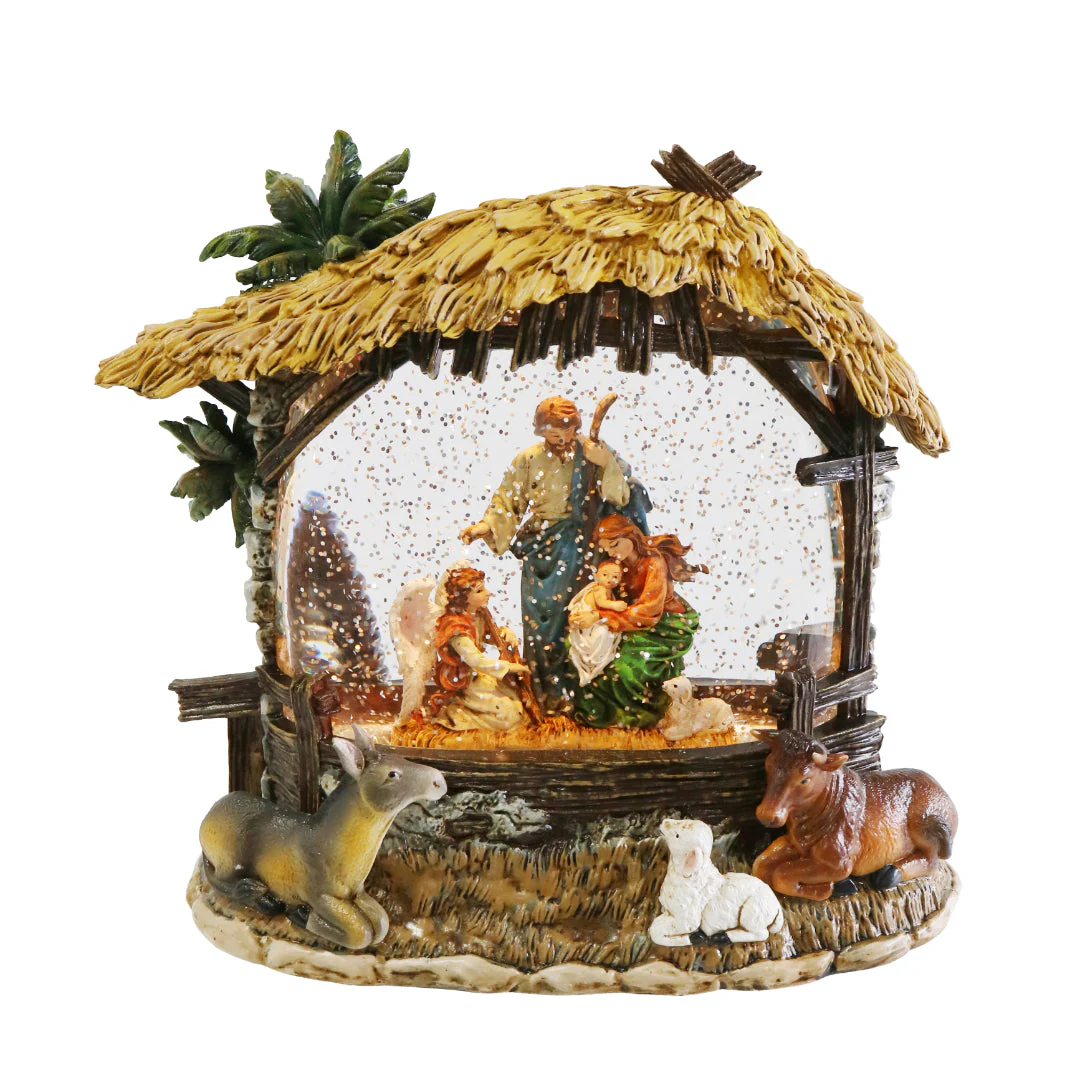 Glitter Swirl Music Nativity Manger Scene USB Assorted - Image 2