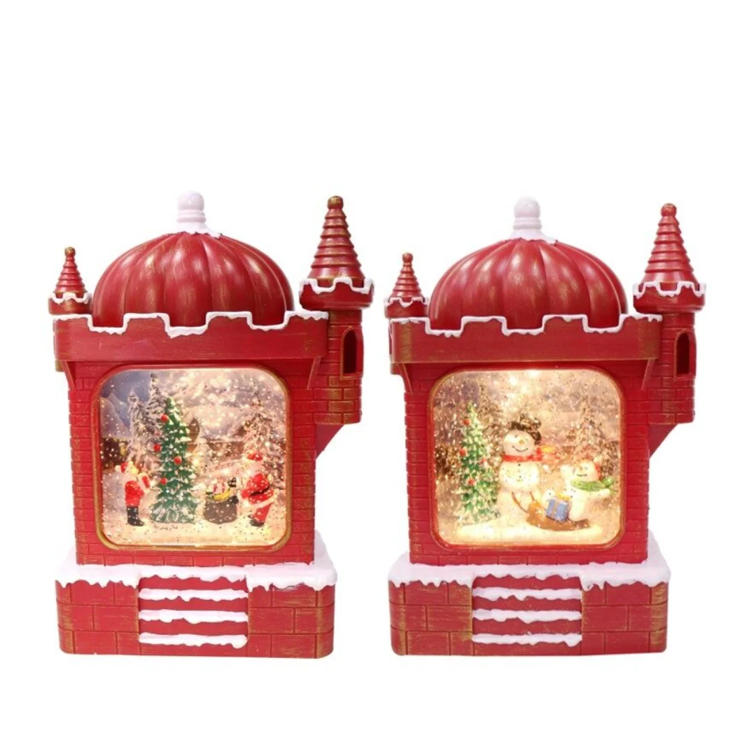 Glitter Swirl Musical Christmas Castle USB Assorted