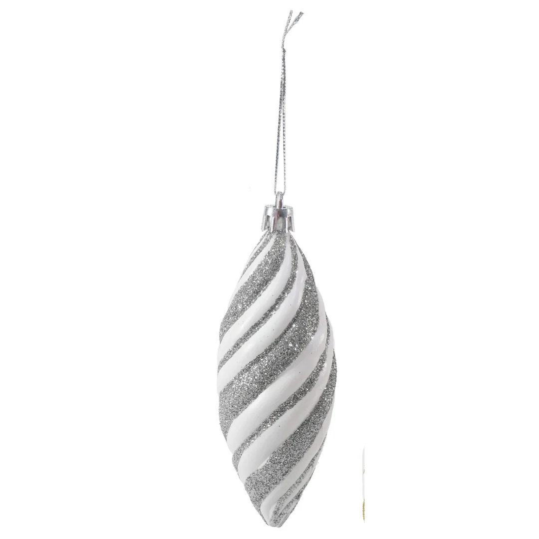 Glitter Teardrop Bauble 13cm Assorted - Image 3