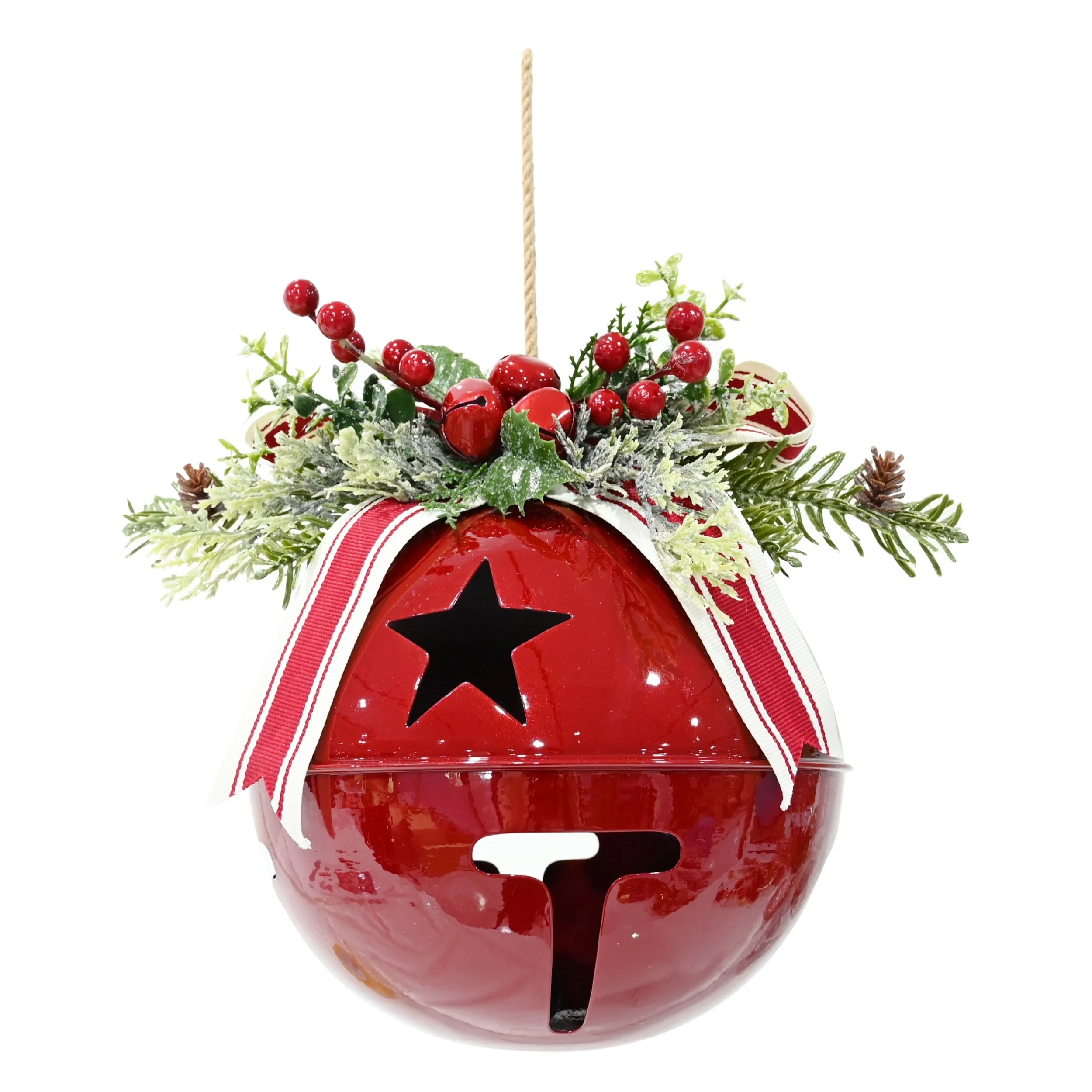 Glossy Red Nutbell Berry Deco 20cm
