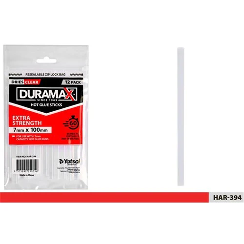 Glue Sticks 12pc 100mmx7mm clear Grip Master