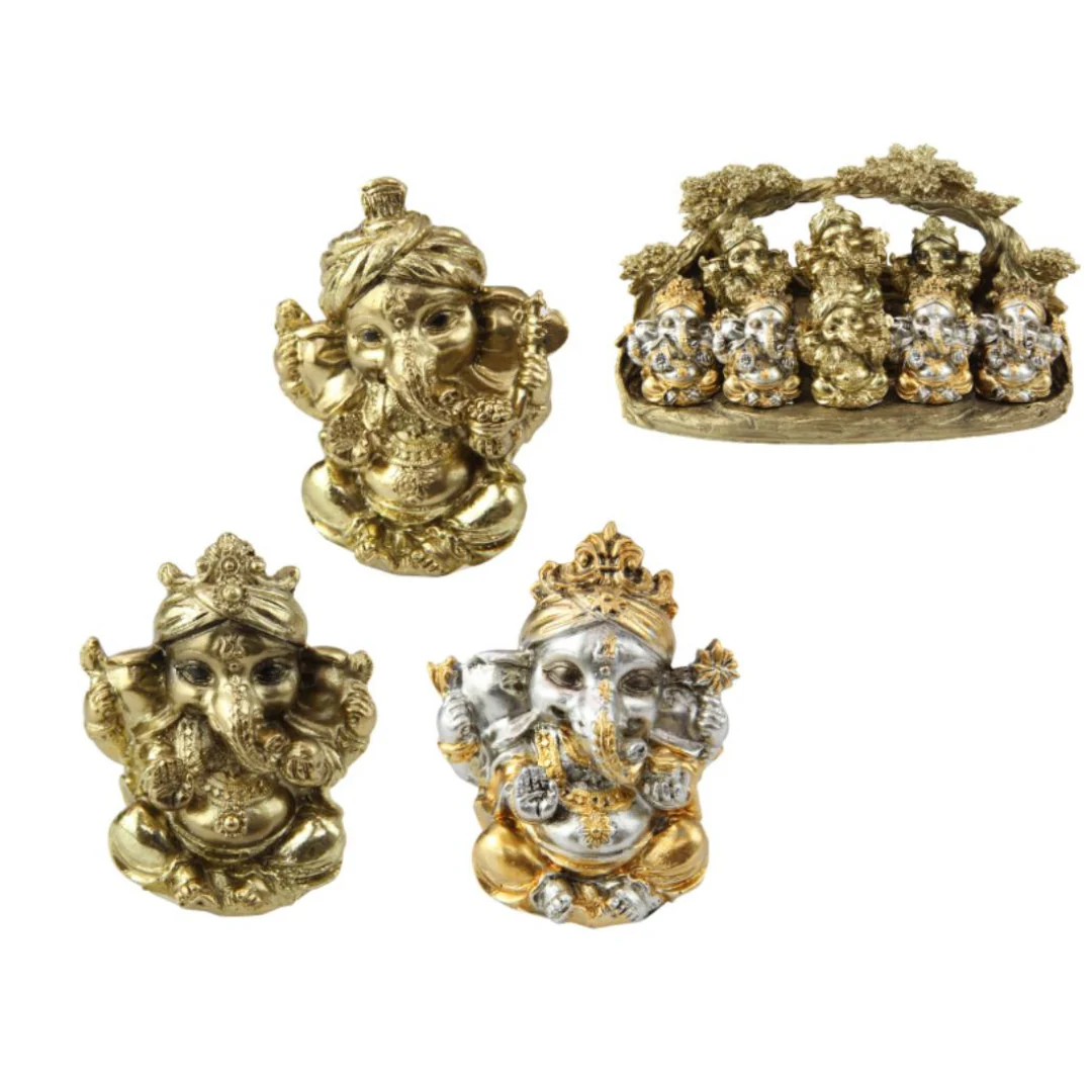 Gold Ganesh on Display 7cm Assorted - Image 3