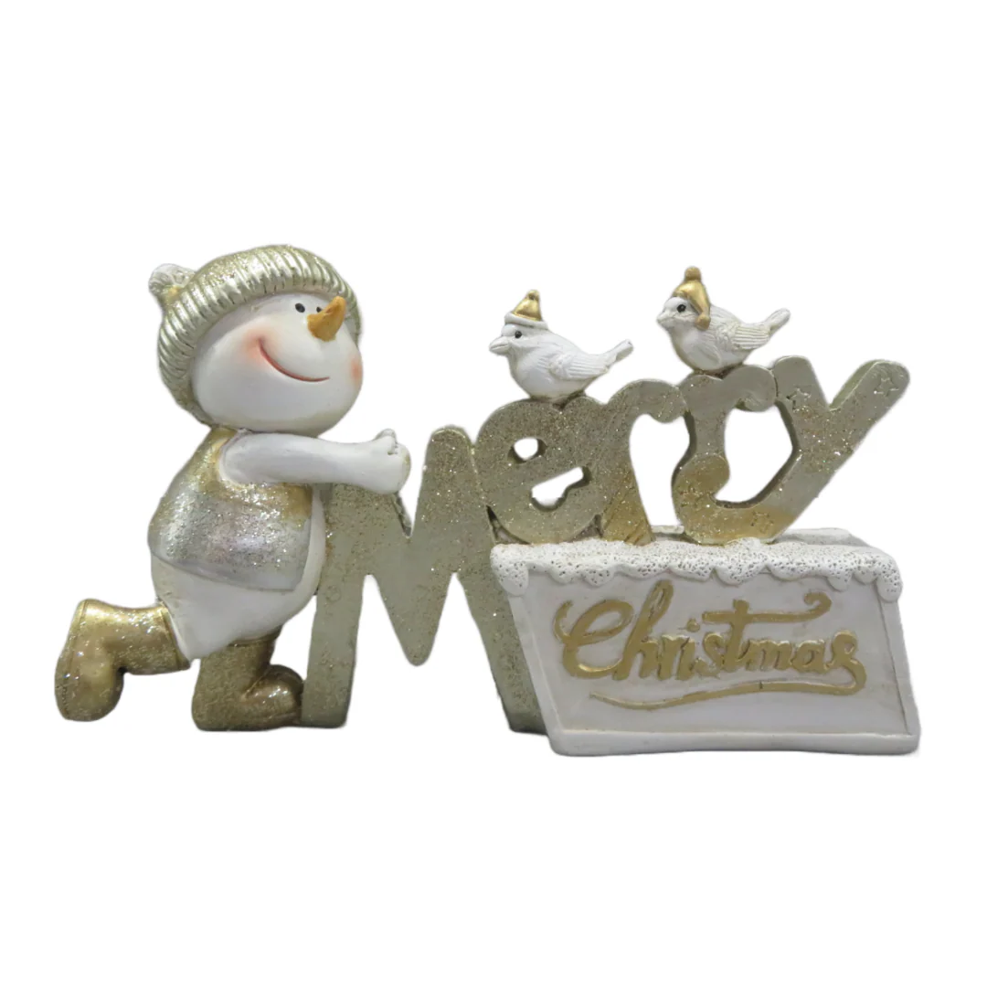 Gold Snowman Merry Christmas - Image 2