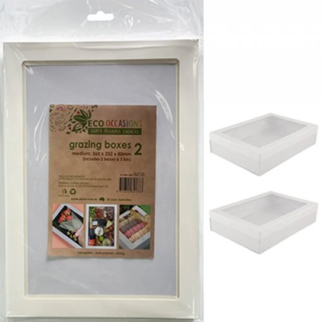 Grazing Box Medium White 2pc