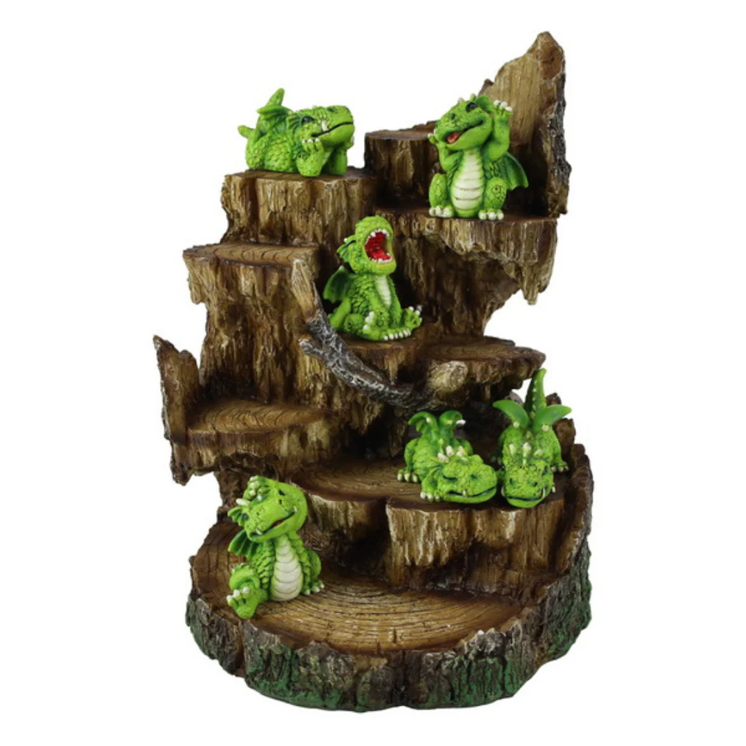 Green Baby Dragon on Tree Lair Display 5cm Assorted - Image 2