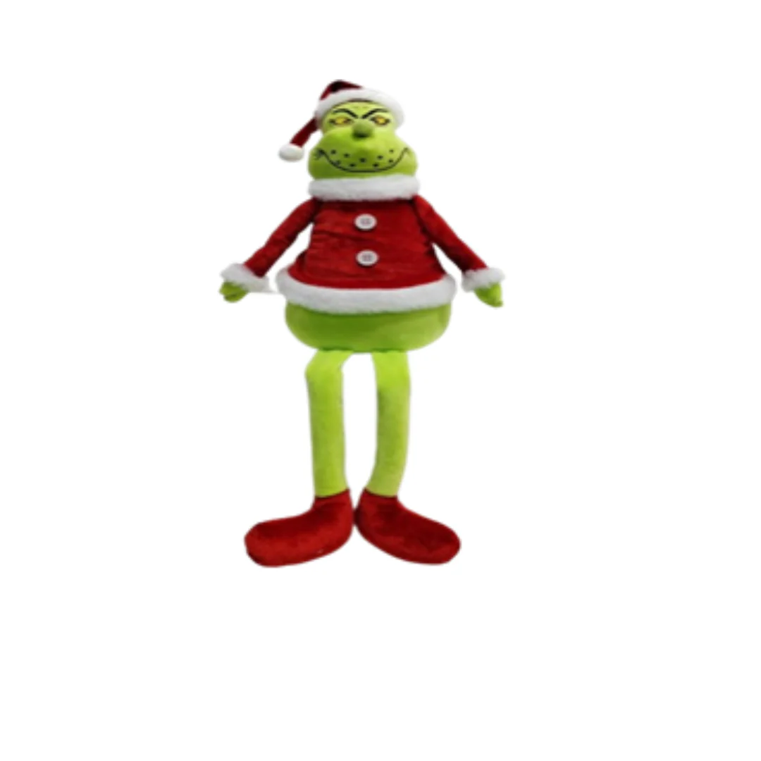 Green Monster Sitting 50 Cm Sitting Green Santa With Button Legs