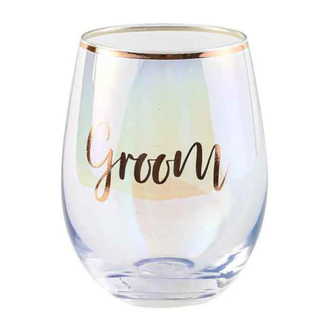 Groom Stemless Wine Rose Gold 600ml