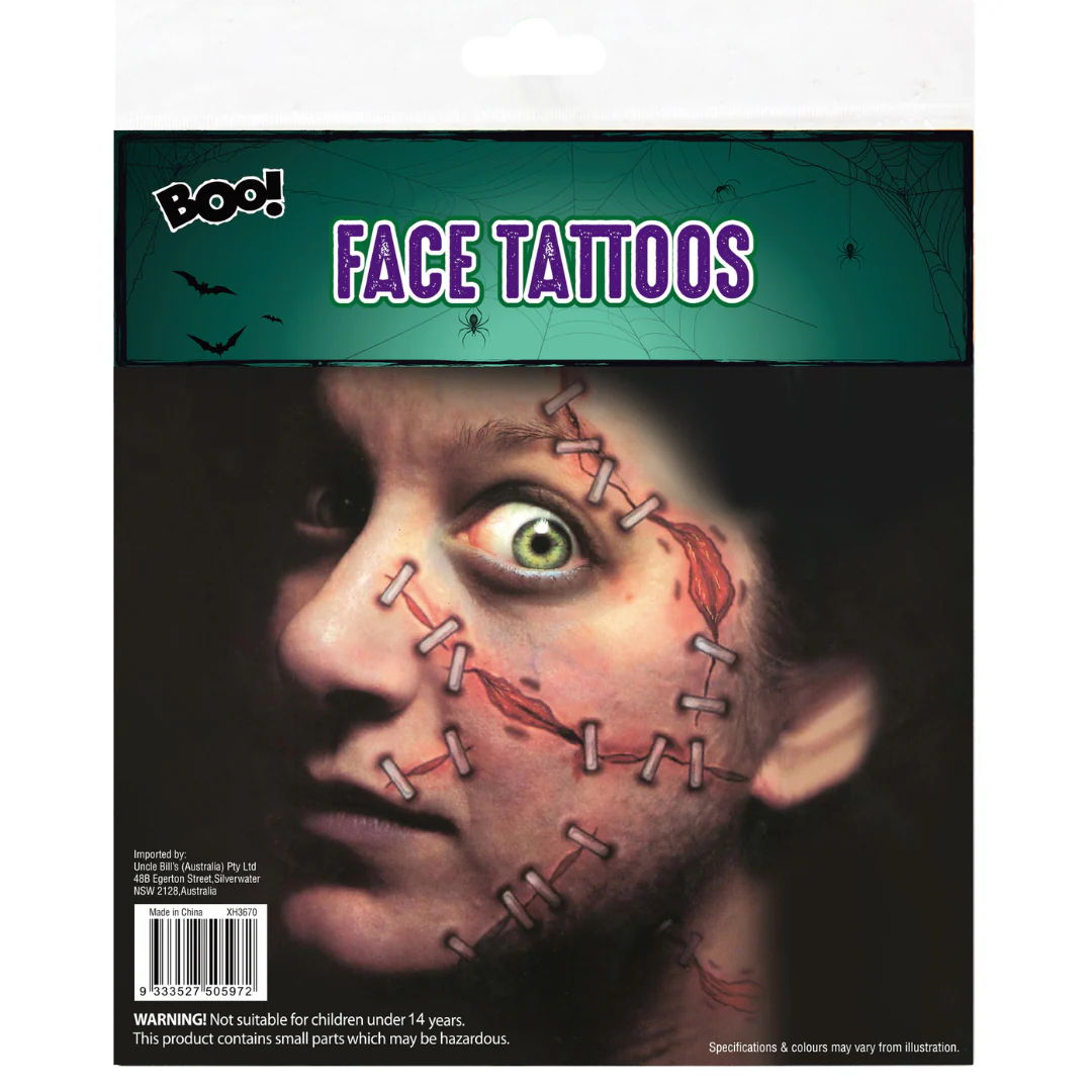 Halloween Face Tattoo Assorted - Image 3