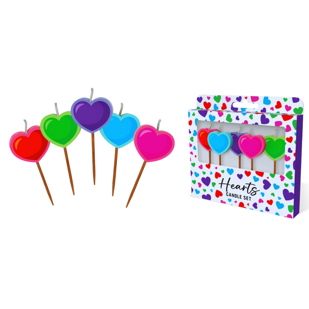 Hearts Novelty Candle Pack