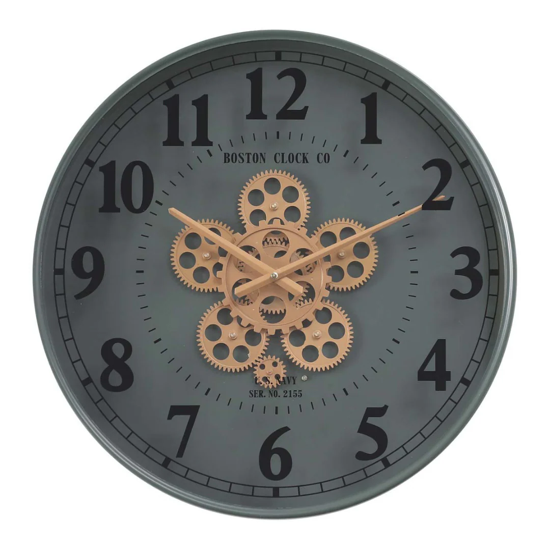 Henri Modern Exposed Gear Movement Wall Clock 50cm Green - Image 2
