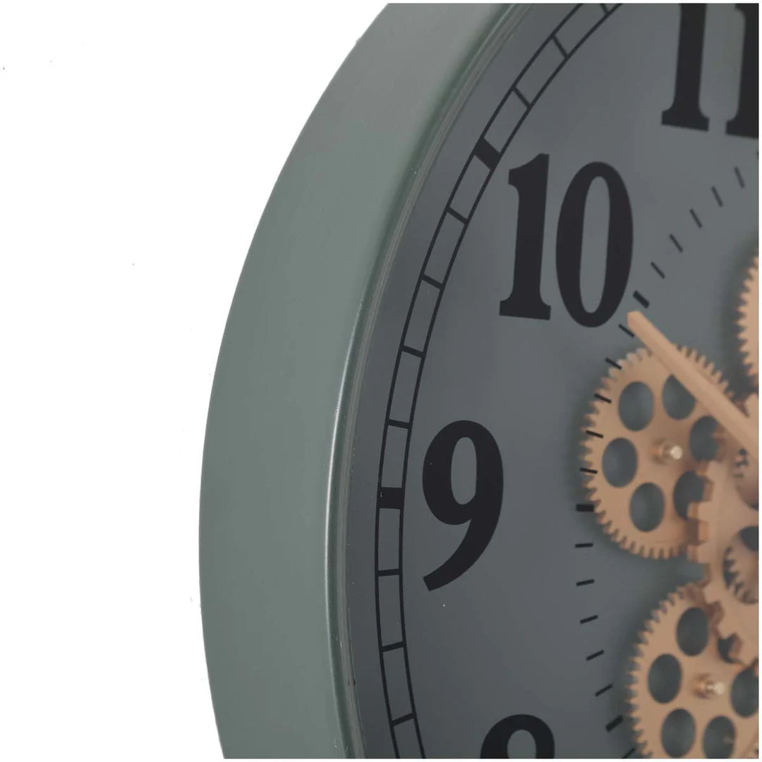 Henri Modern Exposed Gear Movement Wall Clock 50cm Green - Image 4