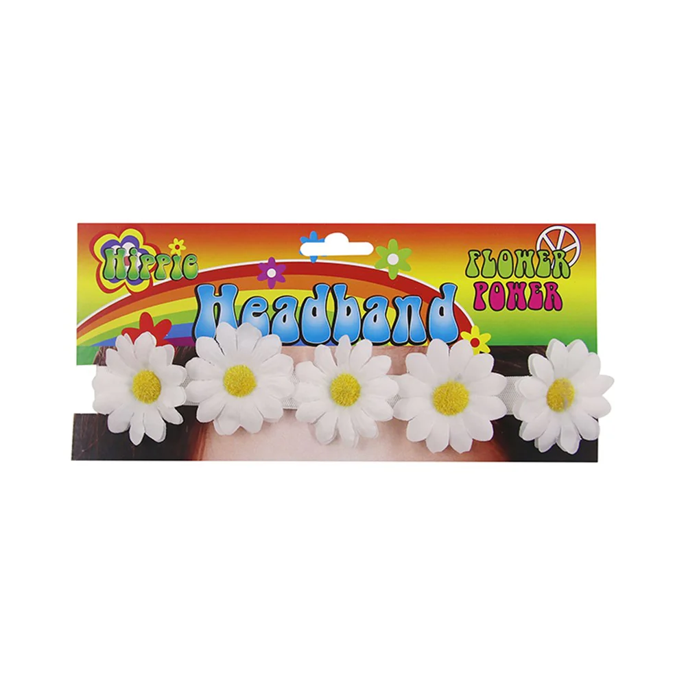 HIPPIE DAISY FLOWER HEADBAND