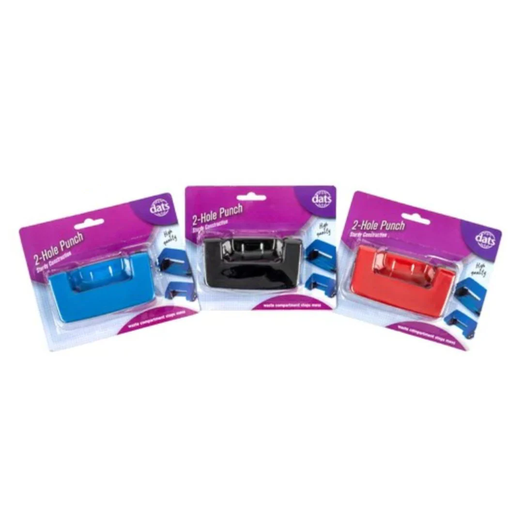 Hole Punch 2 Hole 3 Assorted Colours