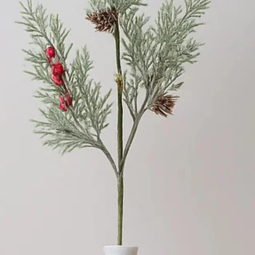 Icy Glitter Foliage Spray 48cm