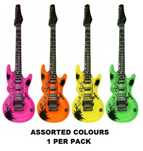 Inflatable Guitar 4 Assorted Neon Colours P1 106cm - Image 3