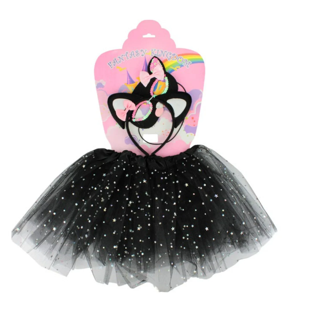 3PC INSTANT CAT KITHEADBAND, MASK, TUTU - Image 2