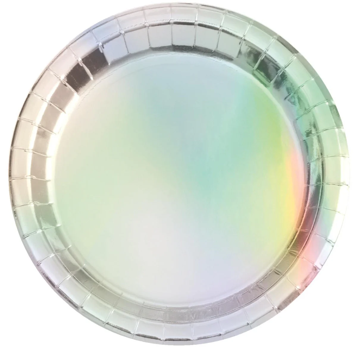 Iridescent Foil 18cm Round Paper Plates 8pk