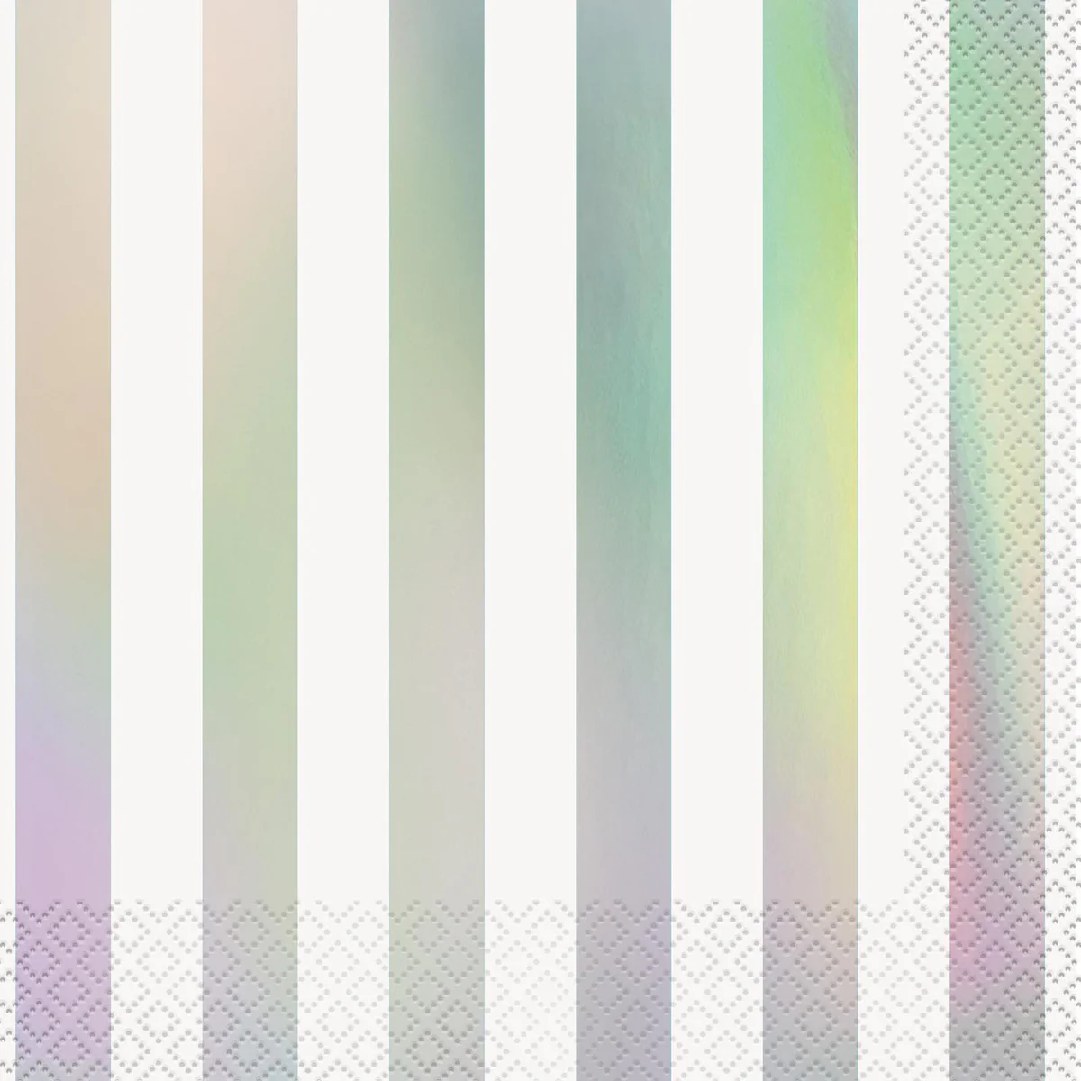 Foil Stamped Stripes Iridescent 16 Luncheon Napkins 2ply 33cm x 33cm
