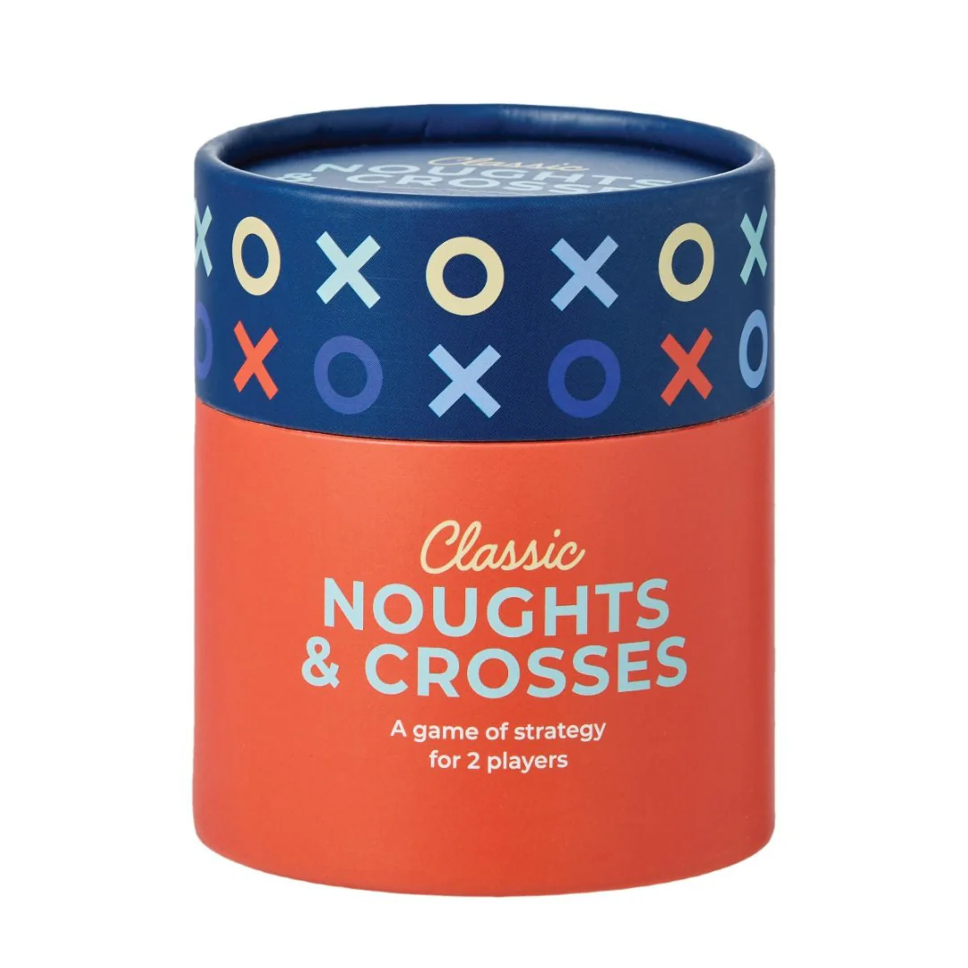 Classic Noughts and Crosses (9Disp) 8.2 x 8.2 x 9cm Wood