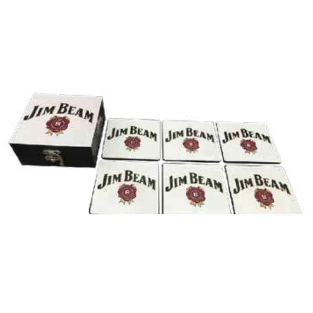 Jim Beam Coaster Set of 6 12x12x5cm