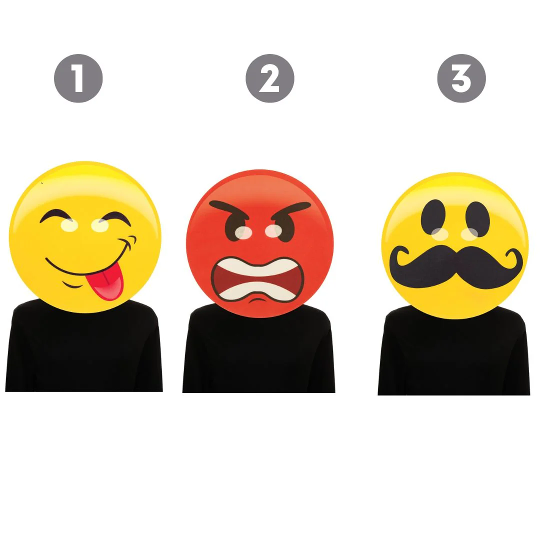 Jumbo Emoji Mask Adult Assorted