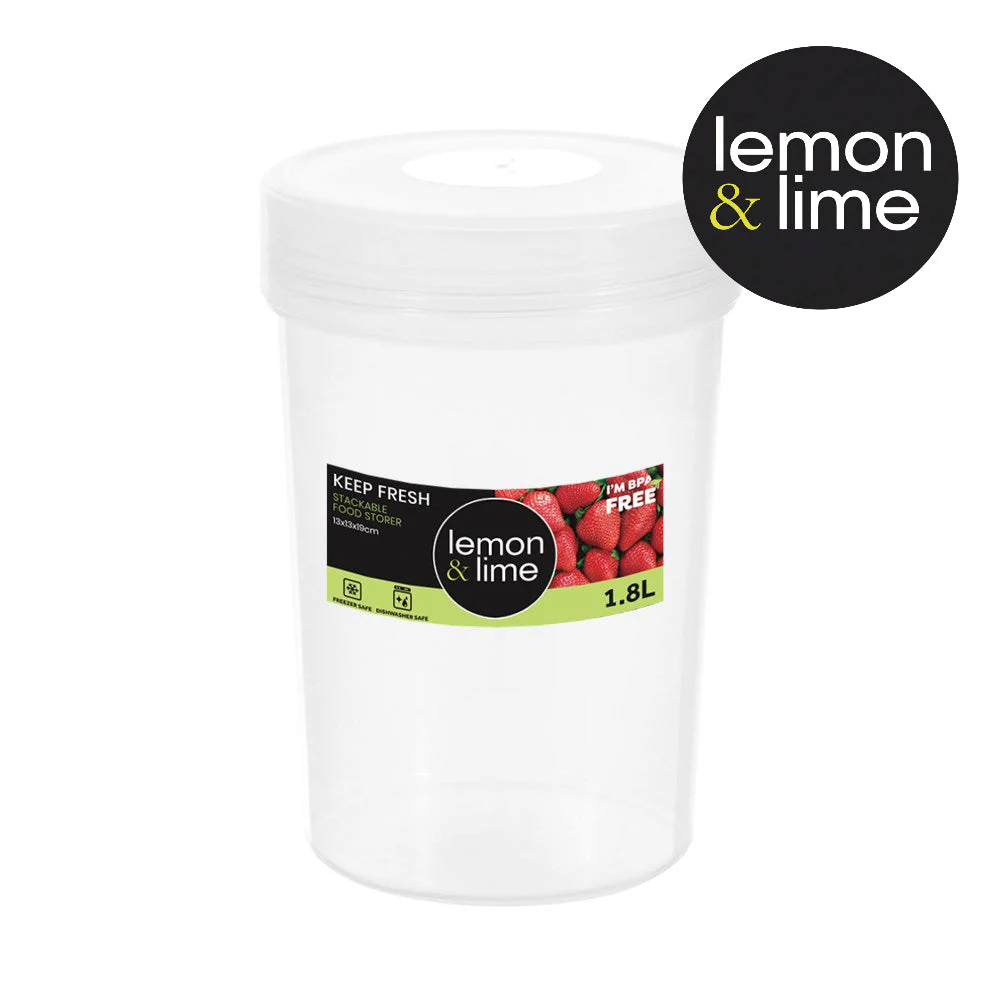 KEEP FRESH STACKABLE ROUND FOOD STORER 1.8L 13X13X19CM