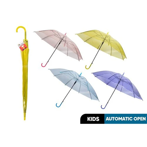 Kids Col TransparntUmbrella 71cmAuto