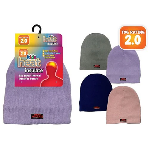 Kids Heat Insulated Beanie Assorted