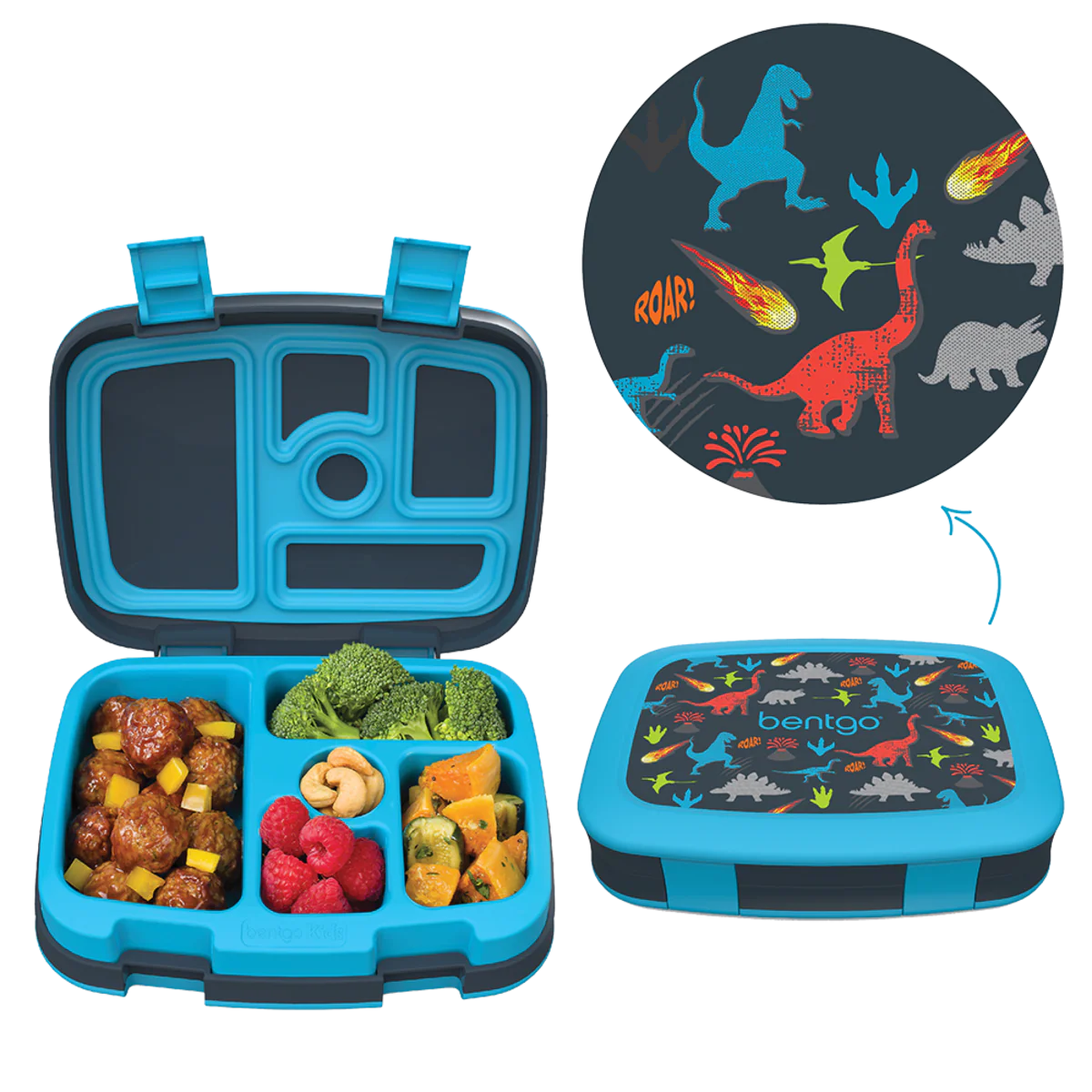 Bentgo Kids Print Bento Lunch Box Dinosaurs - Image 2