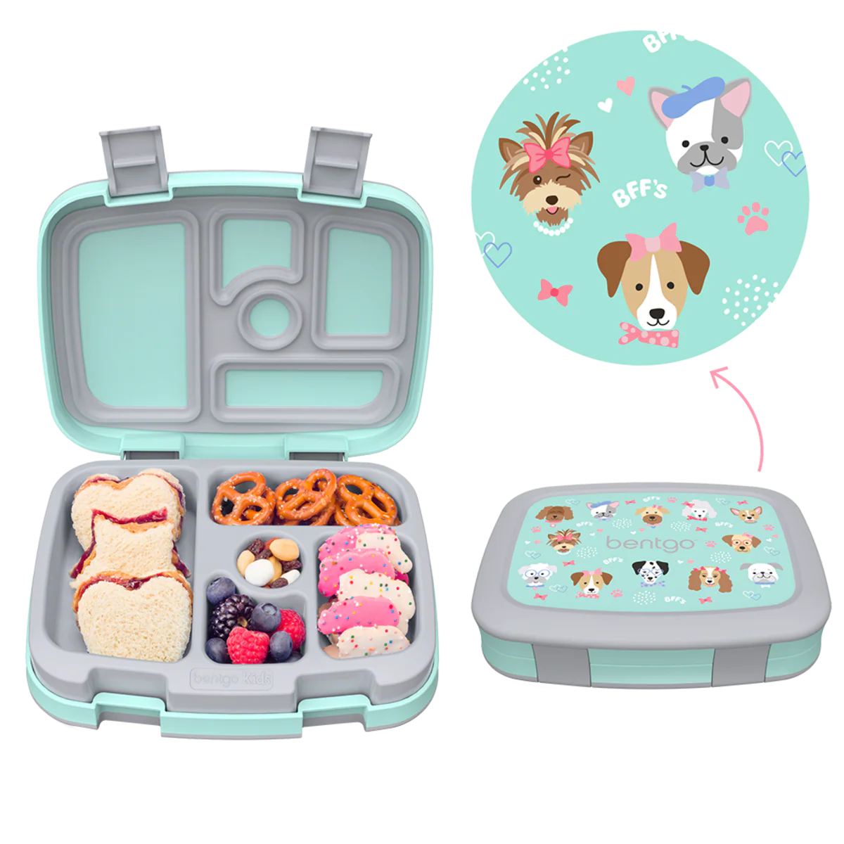 Bentgo Kids Print Bento Lunch Box Puppies - Image 4