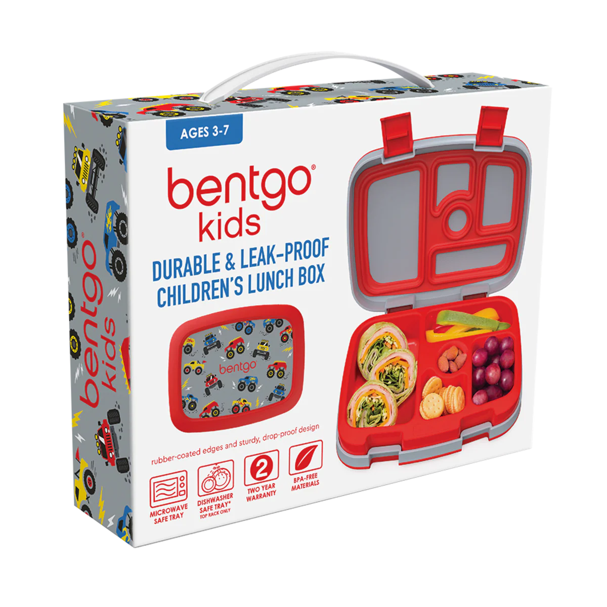 Bentgo Kids Print Bento Lunch Box Trucks - Image 3