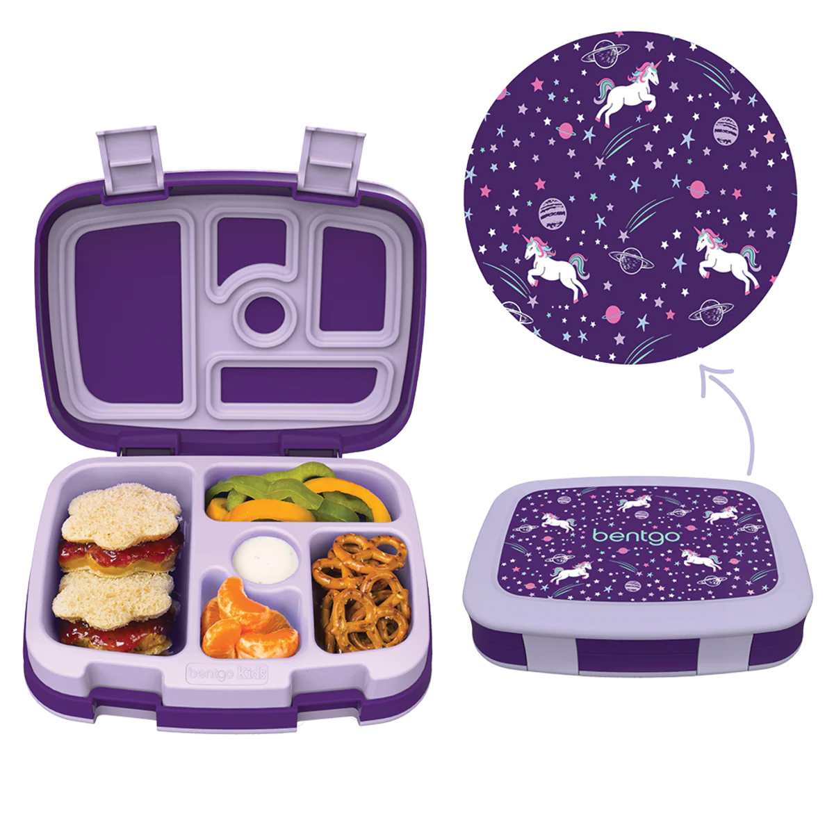 Bentgo Kids Print Bento Lunch Box Unicorn - Image 2