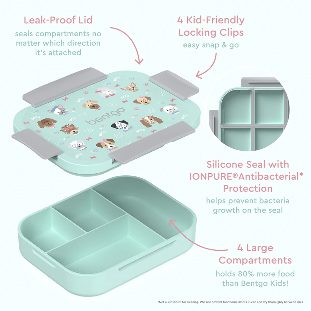 Bentgo Kids Snap & Go Lunch Box Puppies - Image 7