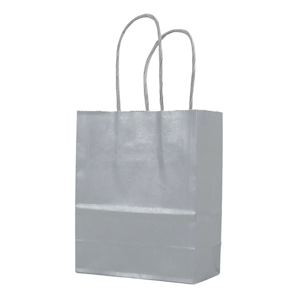 5PK SMALL SILVER KRAFT BAG-12x16.5x6cm