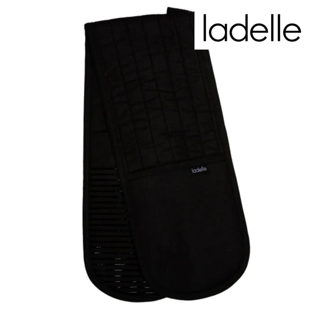 Ladelle Lennox Black Double Oven Mitt