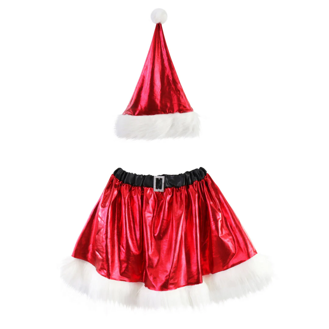 Ladies Skirt/Hat Set Shiny Metallic Assorted - Image 3