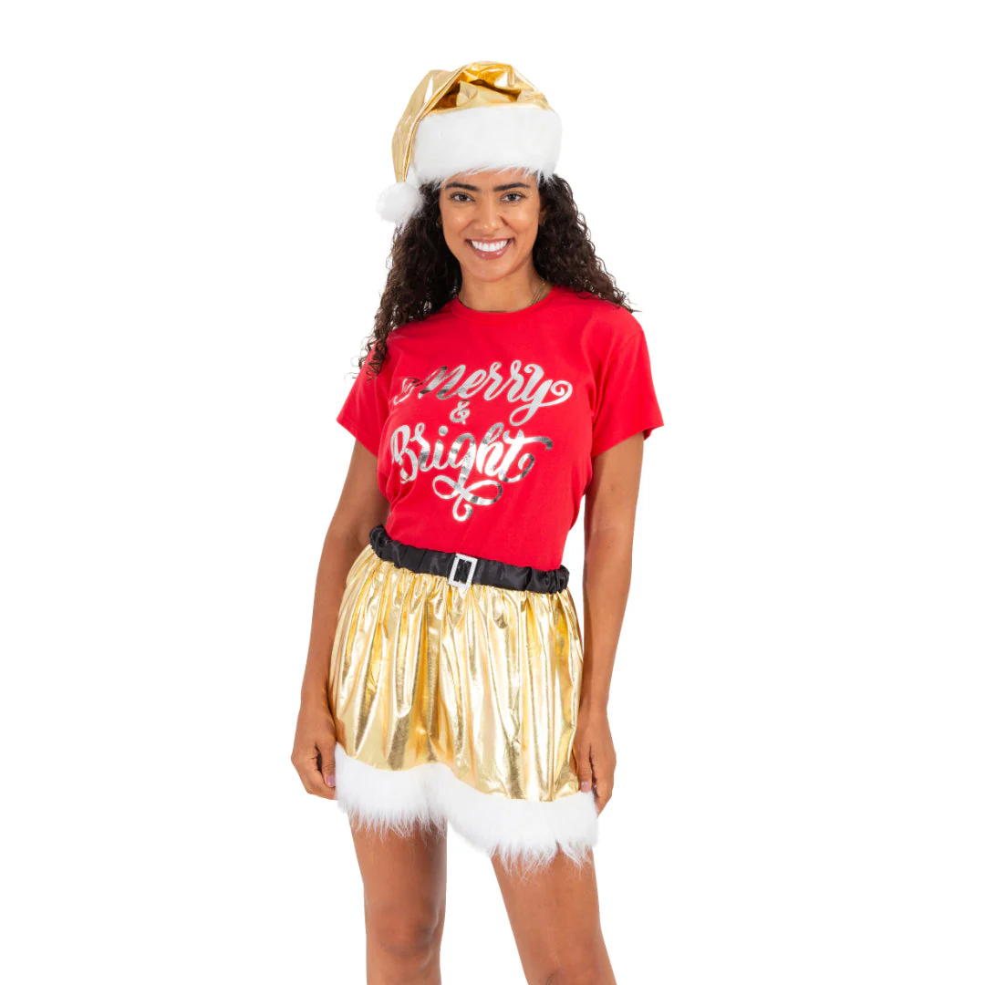 Ladies Skirt/Hat Set Shiny Metallic Assorted - Image 4