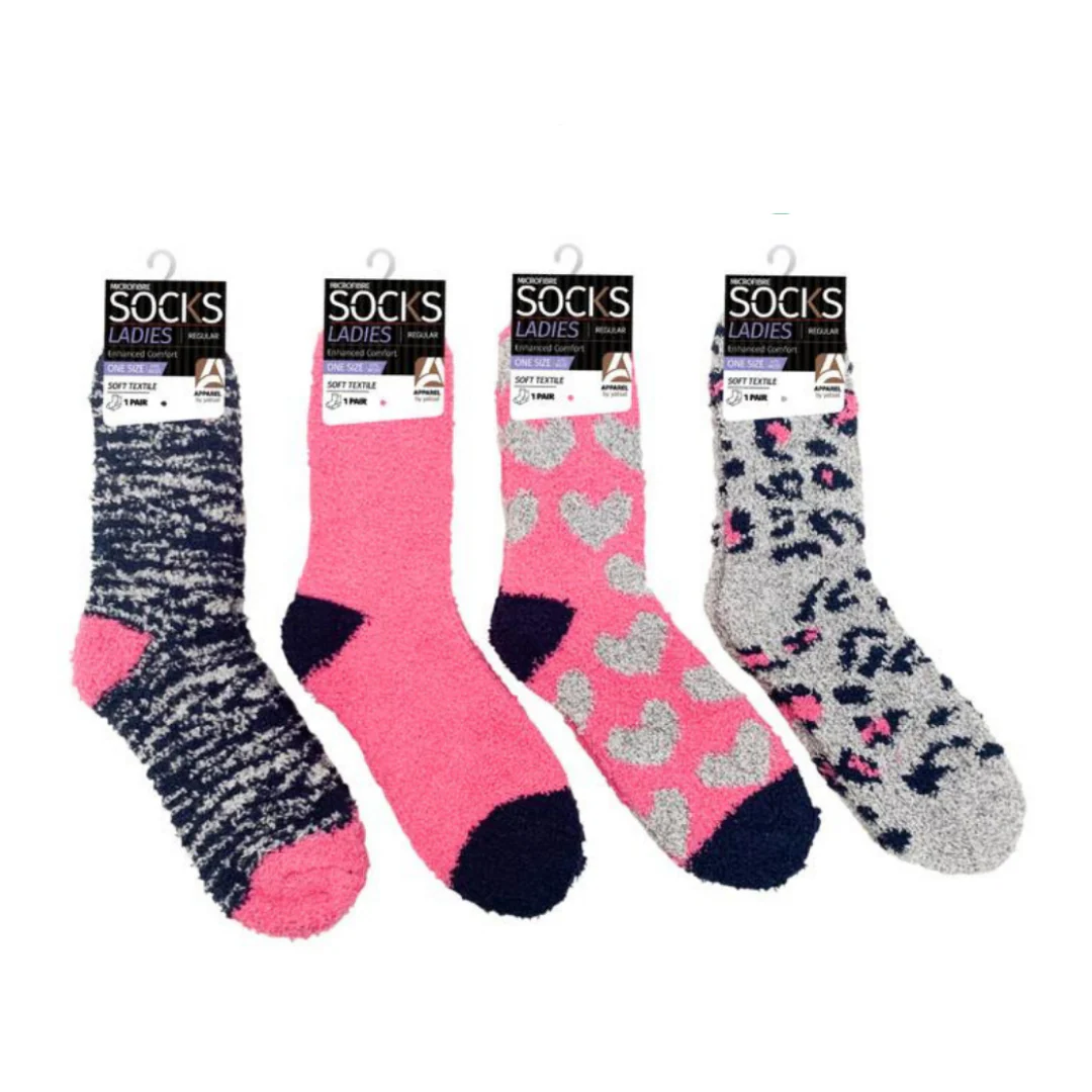 Ladies Soft Microfiber Socks Set2 Assorted