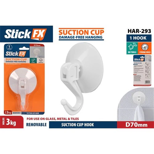 Large Suction Hook-10x7cm Holds 3Kg