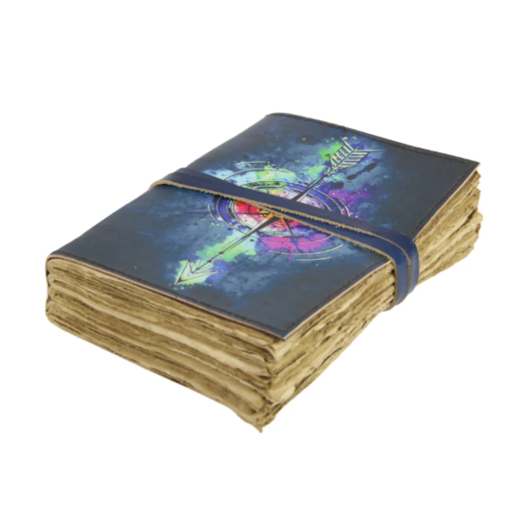 18X13CM COMPASS LEATHER PRINTED JOURNAL - Image 3