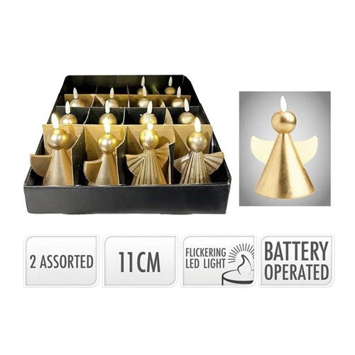 Led Candle Angel 11cm 2 Assorted Battery Operated