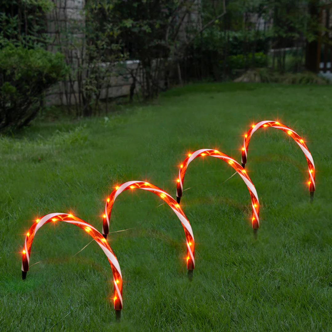 LED Candy Cane Arch 4pc Red/Multi Assorted - Image 2