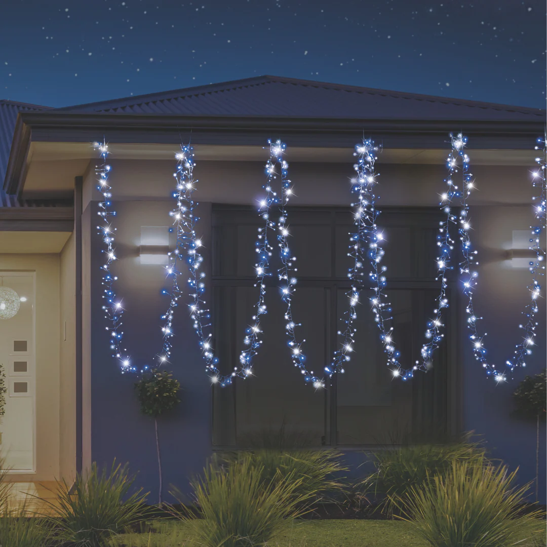 LED Cluster Light 720pc Blue White