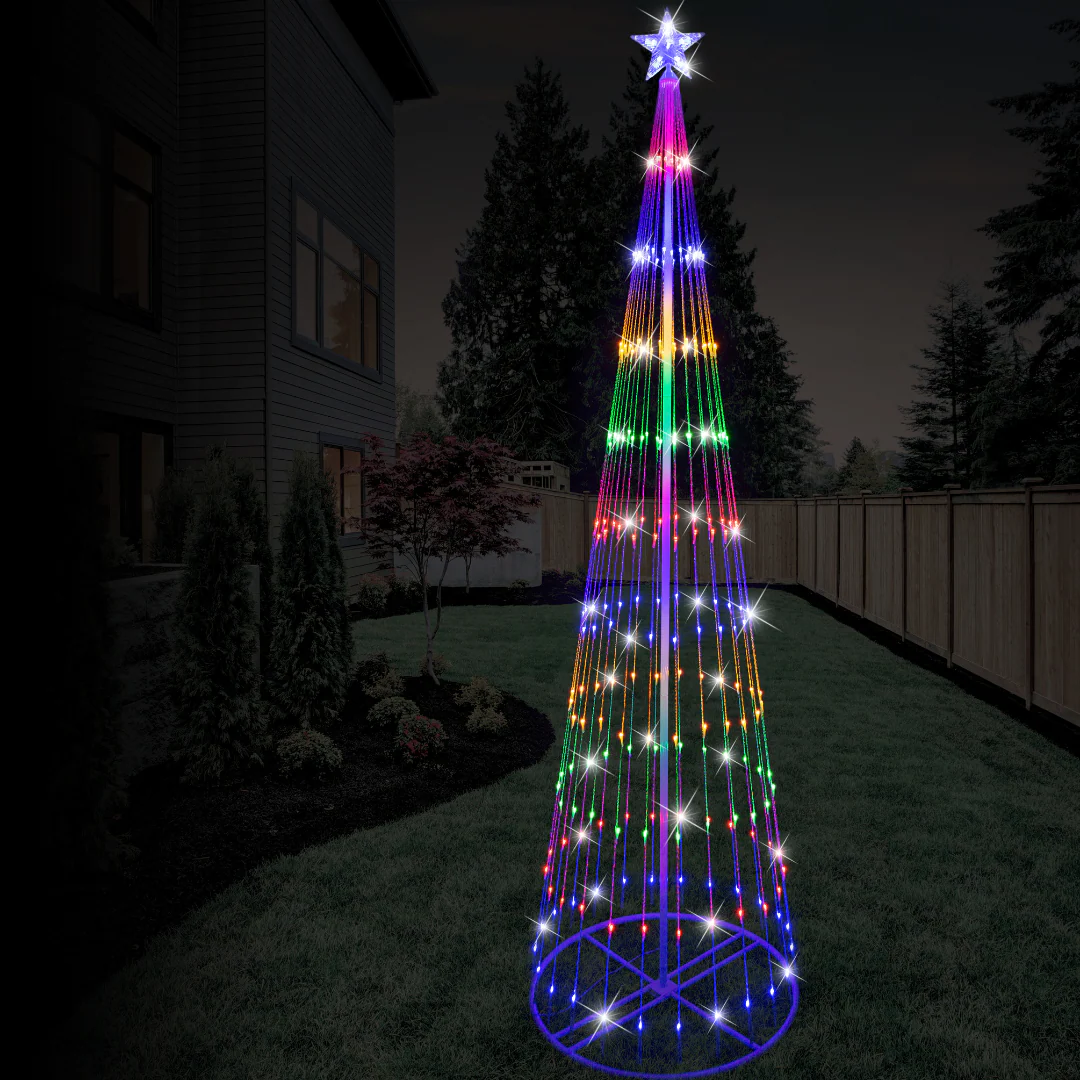 LED Digital Flash Strand Tree 2.4m Multi