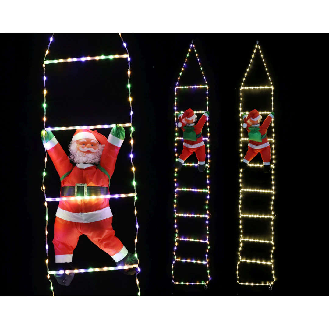 LED Flexi Cable Ladder with Santa 240cm Dual Coulor